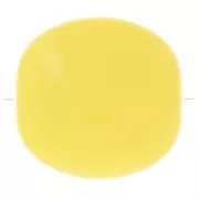 Giallo - Perline piatte - quadrate arrotondate - resina opaca 16 mm - giallo sole x5 Perline piatte - quadrate arrotondate - resina opaca 16 mm - giallo sole x5