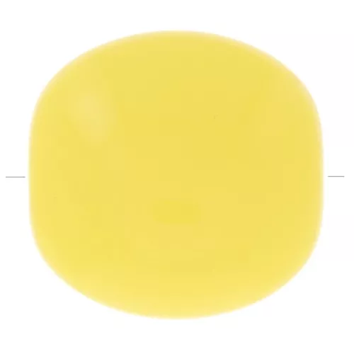 Perline piatte - quadrate arrotondate - resina opaca 16 mm - giallo sole x5
