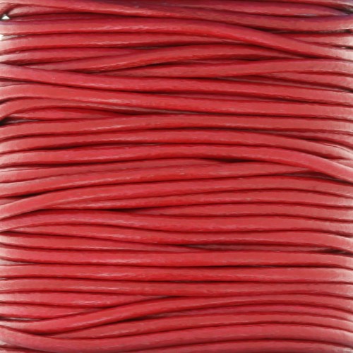 Cordoncino europeo in pelle 2 mm - Rosso x1m