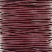 Cordoncino europeo in pelle 2 mm - Bordeaux x1m