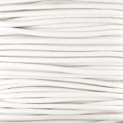Cordoncino europeo in pelle 2 mm - Bianco x1m|raw }}