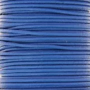 Blu - Cordoncino europeo in pelle 2 mm - blu duro x1m Cordoncino europeo in pelle 2 mm - blu duro x1m