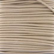 Cordoncino europeo in pelle 2 mm - Beige x1m|raw }}