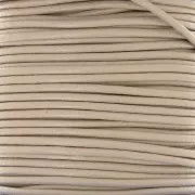 Beige - Cordoncino europeo in pelle 2 mm - Beige x1m Cordoncino europeo in pelle 2 mm - Beige x1m