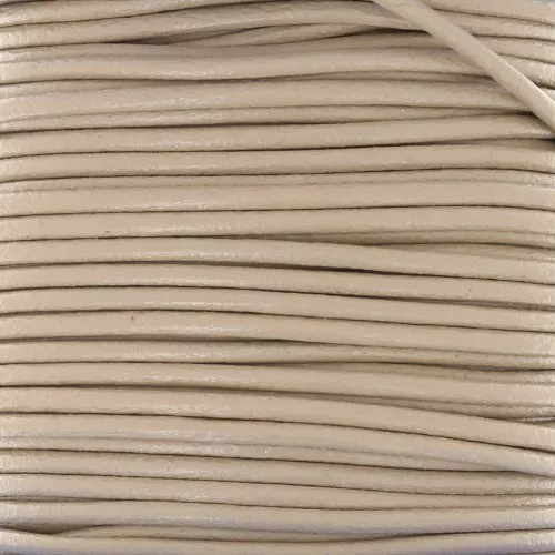 Cordoncino europeo in pelle 2 mm - Beige x1m