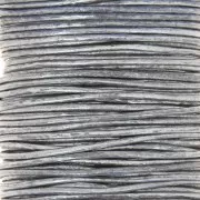 Cordon cuir européen 2 mm - Argenté x1m