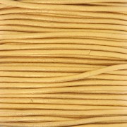 Cordoncino europeo in pelle 2 mm - Oro x1m|raw }}
