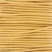 Cordon cuir européen 2 mm - Doré x1m