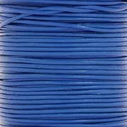 Cordoncino europeo in pelle 1 mm - blu duro x1m
