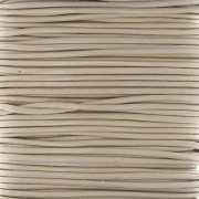 Cordoncino europeo in pelle 1 mm - Beige x1m