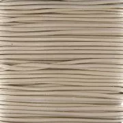 Cordoncino europeo in pelle 1 mm - Beige x1m