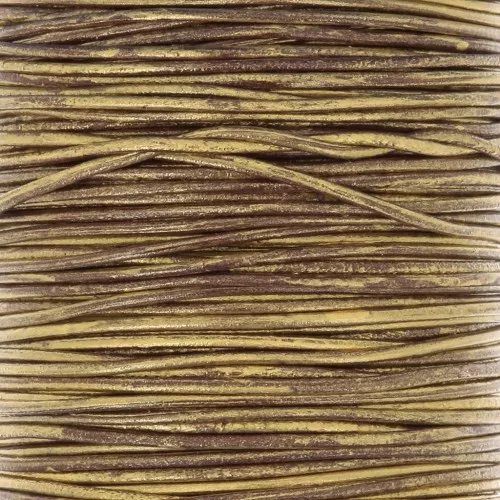 Cordone di cuoio europeo 1 mm - Bronzo x1m