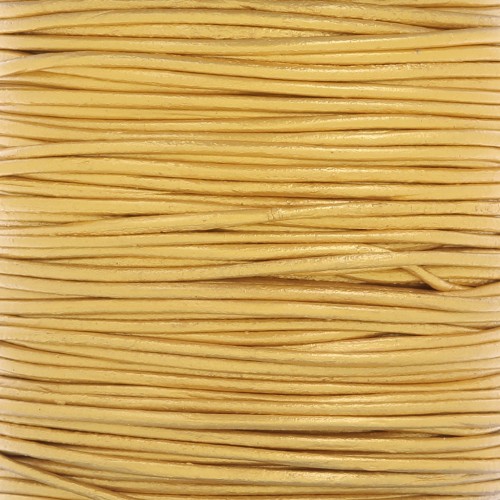 Cordoncino europeo in pelle 1 mm - Oro x1m