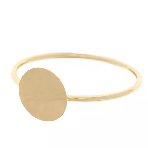 Anello sottile con vbase per cabochon da 8 mm - Misura 57 - Gold filled