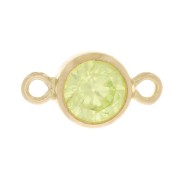 Distanziatore rotondo da 4,5 mm in ossido di zirconio - Lime - Gold filled