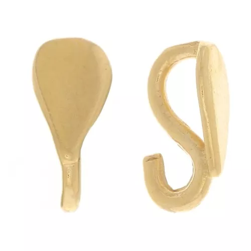 Gancio pendente goccia 7,5x3,5 mm - Placcato oro 3 micron x1