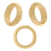 Perla rotonda martellata 7x2 mm - Placcato oro 3 micron x1|raw }}