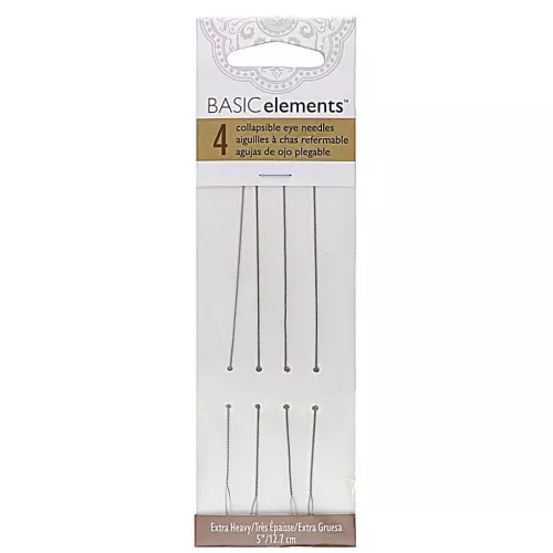 Aghi grandi a cruna riformabile 0,60 mm - Beadsmith x4