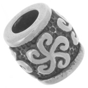 Perlina a foro largo da 9,5 mm - motivo del sole - acciaio inox 304L x1