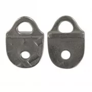 Terminali da rivettare per laccetto 10 mm black nickel x2