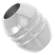 Perlina di oliva 15x12 mm a foro largo - acciaio inox 304L x1|raw }}