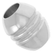 Perlina di oliva 15x12 mm a foro largo - acciaio inox 304L x1