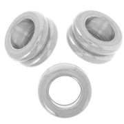 Perline a foro largo 10x5 mm - acciaio inox 304L x5|raw }}