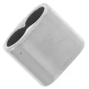 Passante doppio 12x13mm per cordoni da 5 mm -schema a croce -acciaio inox 304L x1