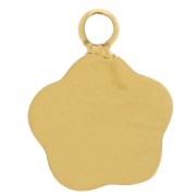 Ciondolo a fiore da 7 mm con ossido di zirconio - Acciaio inox304L - dorato x1