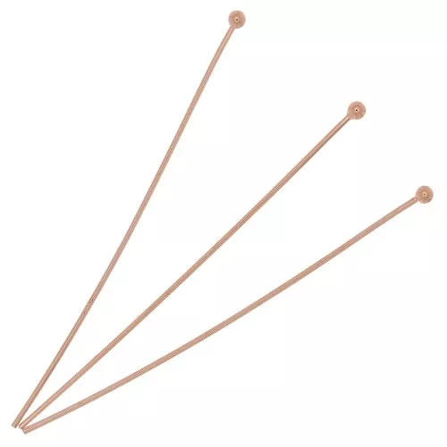 Chiodino con testa pallina mm. 52x0.6 dorato rosa x10