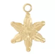 Ciondolo a stella in acciaio inossidabile 304L 10x7 mm Dorato x1