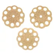 Coppette filigranate, lavorate 10 mm - Dorato x20