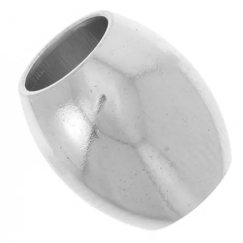 Perle di oliva a foro largo 11x10 mm - acciaio inox 304L x5