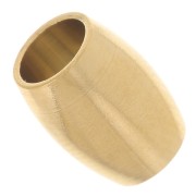 Perle di oliva 9x6,5 mm a foro largo - acciaio inossidabile 304L Dorato x5