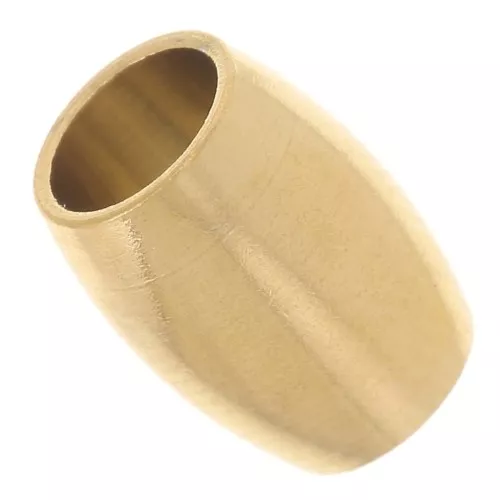 Perle di oliva 9x6,5 mm a foro largo - acciaio inossidabile 304L Dorato x5
