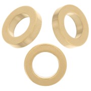 Perle di rondella Heishi - disco piatto - 10x2,5 mm acciaio inossidabile 304L Dorato x5|raw }}