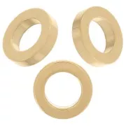 Perle di rondella Heishi - disco piatto - 10x2,5 mm acciaio inossidabile 304L Dorato x5