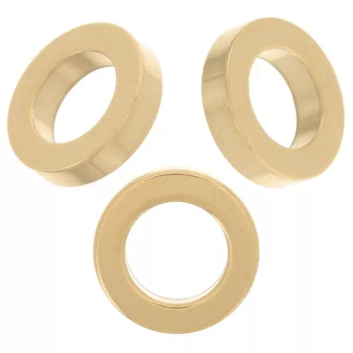 Perle di rondella Heishi - disco piatto - 10x2,5 mm acciaio inossidabile 304L Dorato x5