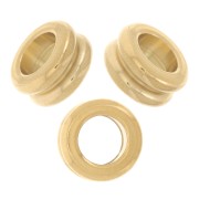 Rondelle a foro largo 6x3 mm - Acciaio inossidabile 304L Dorato x5