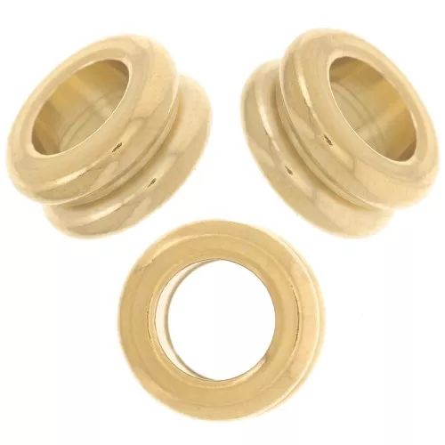 Perline a foro largo 10x5 mm - Acciaio inossidabile 304L Dorato x5