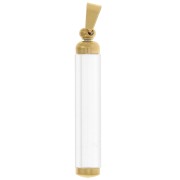 Pendente a tubo svitabile 45x8 mm - Acciaio inossidabile 304L dorato x1|raw }}