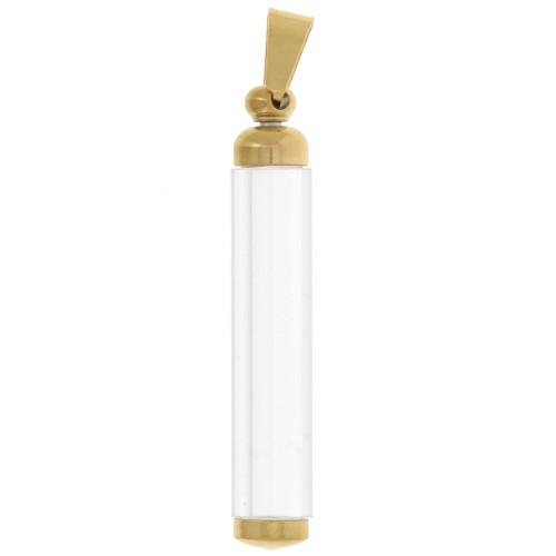 Pendente a tubo svitabile 45x8 mm - Acciaio inossidabile 304L dorato x1