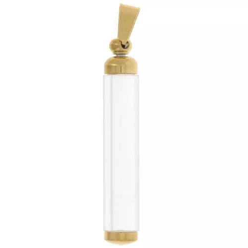 Pendente a tubo svitabile 45x8 mm - Acciaio inossidabile 304L dorato x1