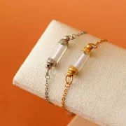 Distanziatore tubo svitabile 30x8 mm - acciaio inox 304L dorato x1