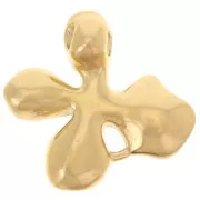 Pendente fiore 19x20 mm con resina- acciaio inox 304L dorato - Bianco - Rosa