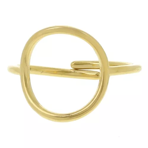 Anello regolabile 15mm Misure da 52 a 58 Acciaio inox 304L dorato x1