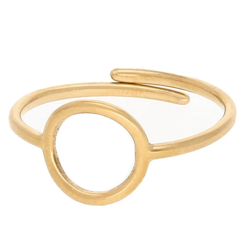 Anello regolabile di 10mm - Taglie da 50 a 56 -Acciaio inossidabile dorato 304L x1