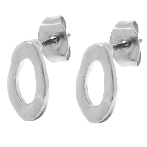 Cerchi Doppi Ovali -Orecchini in Argento rodiato e dorato