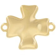 Distanziatore croce martellata 31x26 mm - Dorato con oro fino x1