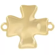 Distanziatore croce martellata 31x26 mm - Dorato con oro fino x1